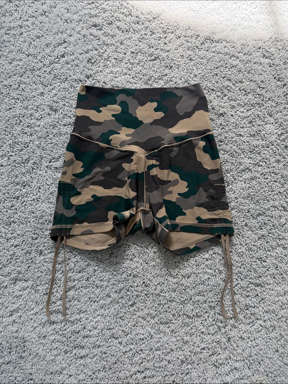 Camouflage Stretch Workout Shorts